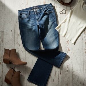 Calvin Klein Ultimate Bootcut Jeans Size 10 EUC Blue Stretch Denim Mid Rise 31”